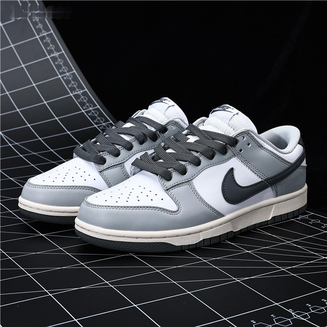 Women's Dunk Low Gray/White Shoes 220 Women's Dunk Low Gray/White Shoes 220